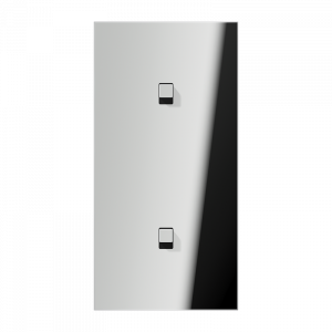 Centrumolatta 2X1-pol cube krom lodrätt