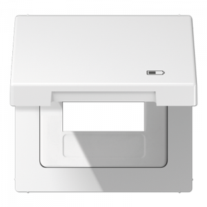 centrumplatta till USB-uttag med lock, vit centrumplatta till USB-uttag med lock, vit