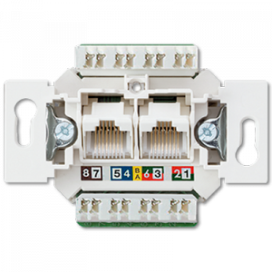 datauttag dubbel K6 oskärmat datauttag dubbel K6 oskärmat